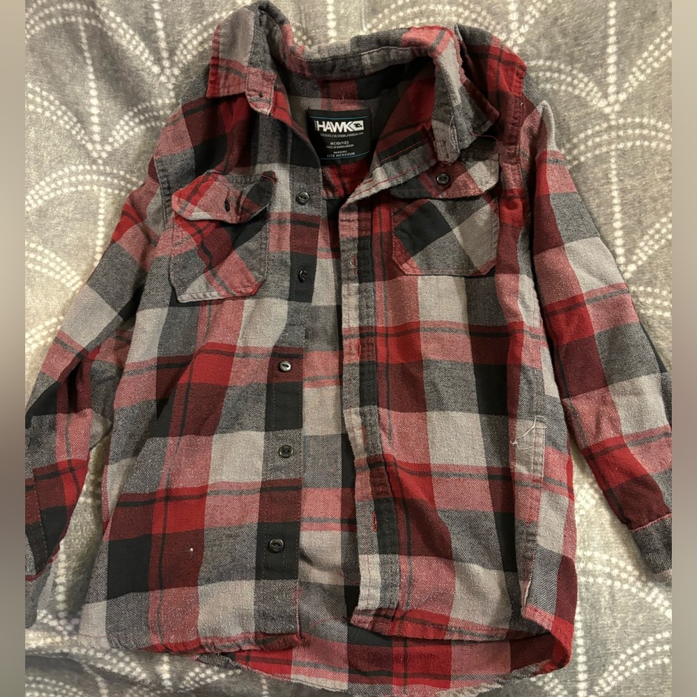 Hawk brand flannel. Boys size medium (10)